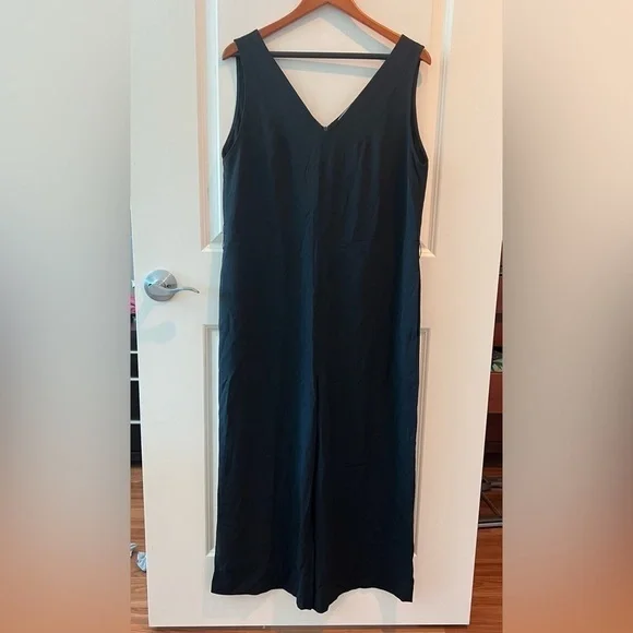 Everlane Japanese GoWeave Black Jumpsuit NWT